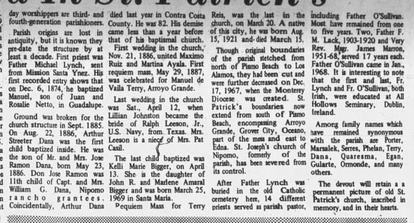 Clipping from Santa Maria Times